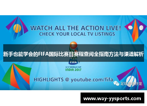 新手也能学会的FIFA国际比赛日赛程查阅全指南方法与渠道解析